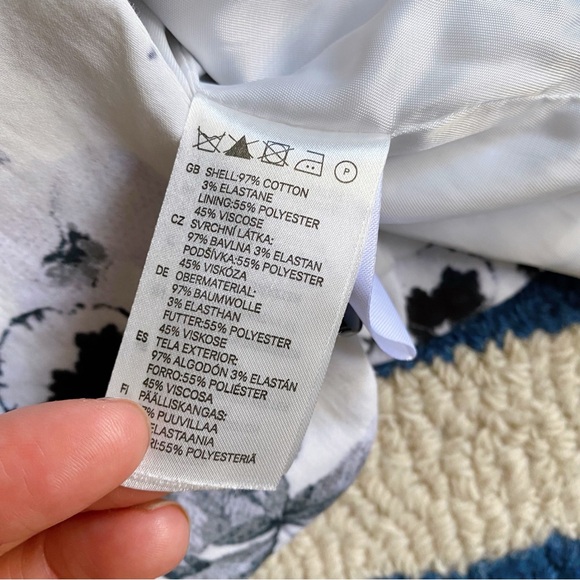 🖤 H&M BLACK WHITE FLORAL BLAZER JACKET! - Picture 13 of 14